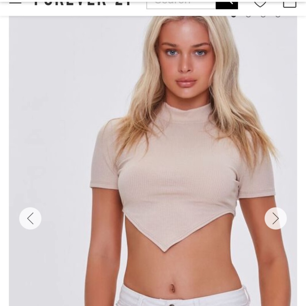 Forever 21 Open-back Self-Tie Crop top